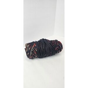 Black Floral T Shirt Yarn Fabric Yarn Skein Crochet Knit Craft Supply Roll